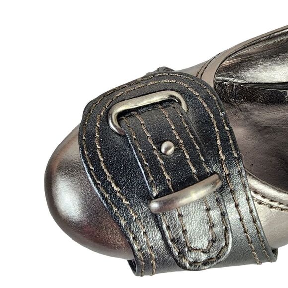 Banana Republic Grey buckle Flats Ballet Shoes - Picture 2 of 5